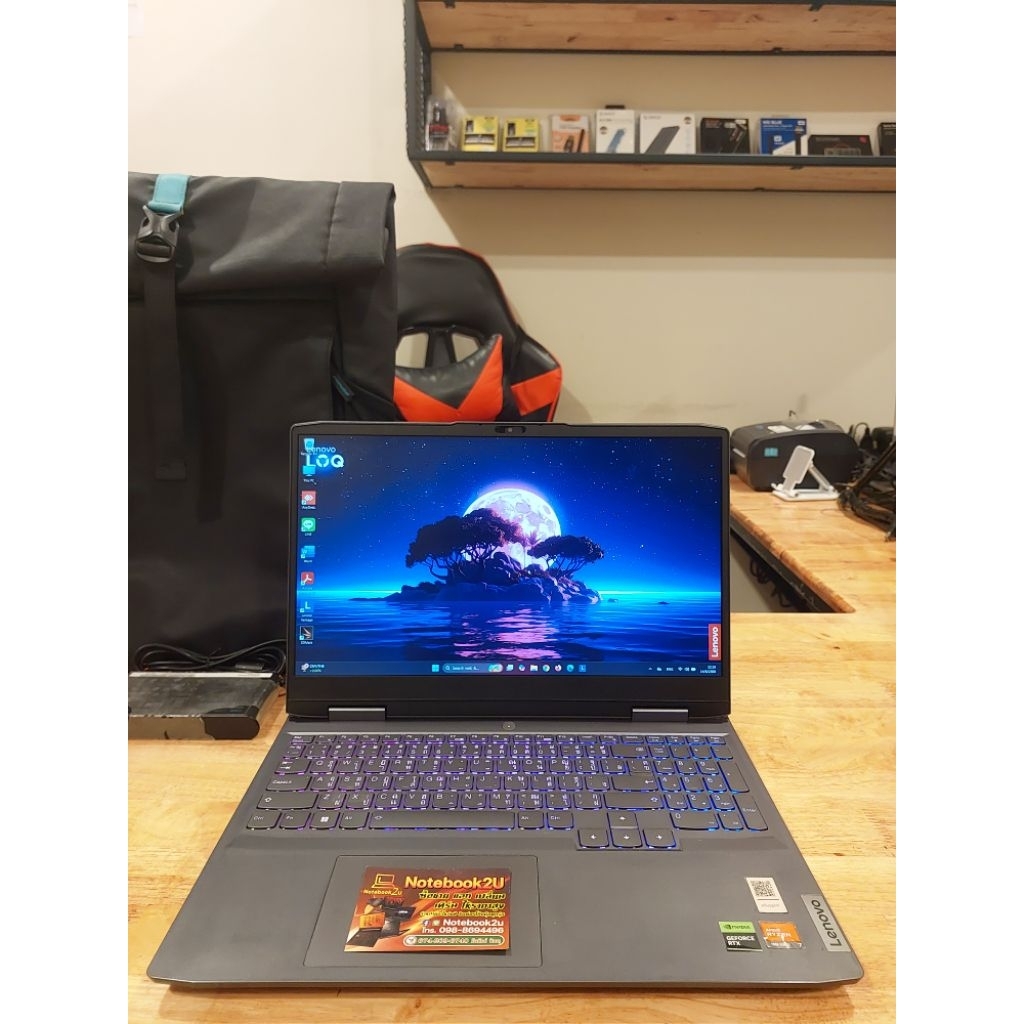 Lenovo LOQ15-82XT004GTA R7-7840HS RTX4050 RAM16GB.DDR5 SSD512GB.G4  สภาพสวย98%