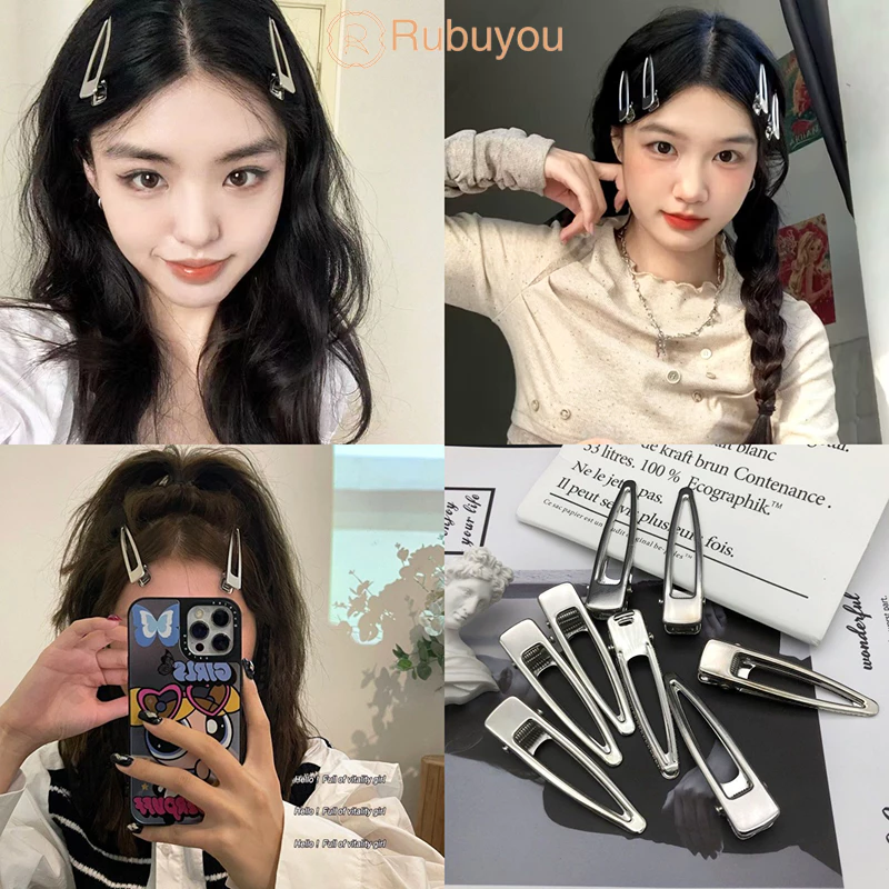 Rubuyou Ins กิ๊บติดผม สีพื้น หวาน น่ารัก เรียบง่าย ละเอียดอ่อน หน้าม้า คลิปด้านข้าง นักเรียน กิ๊บหนีบผม-COD