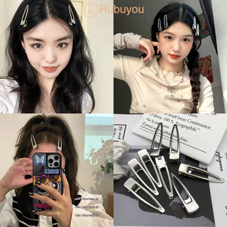 Rubuyou ﻿Ins กิ๊บติดผม สีพื้น หวาน น่ารัก เรียบง่าย ละเอียดอ่อน หน้าม้า คลิปด้านข้าง นักเรียน กิ๊บหนีบผม-COD
