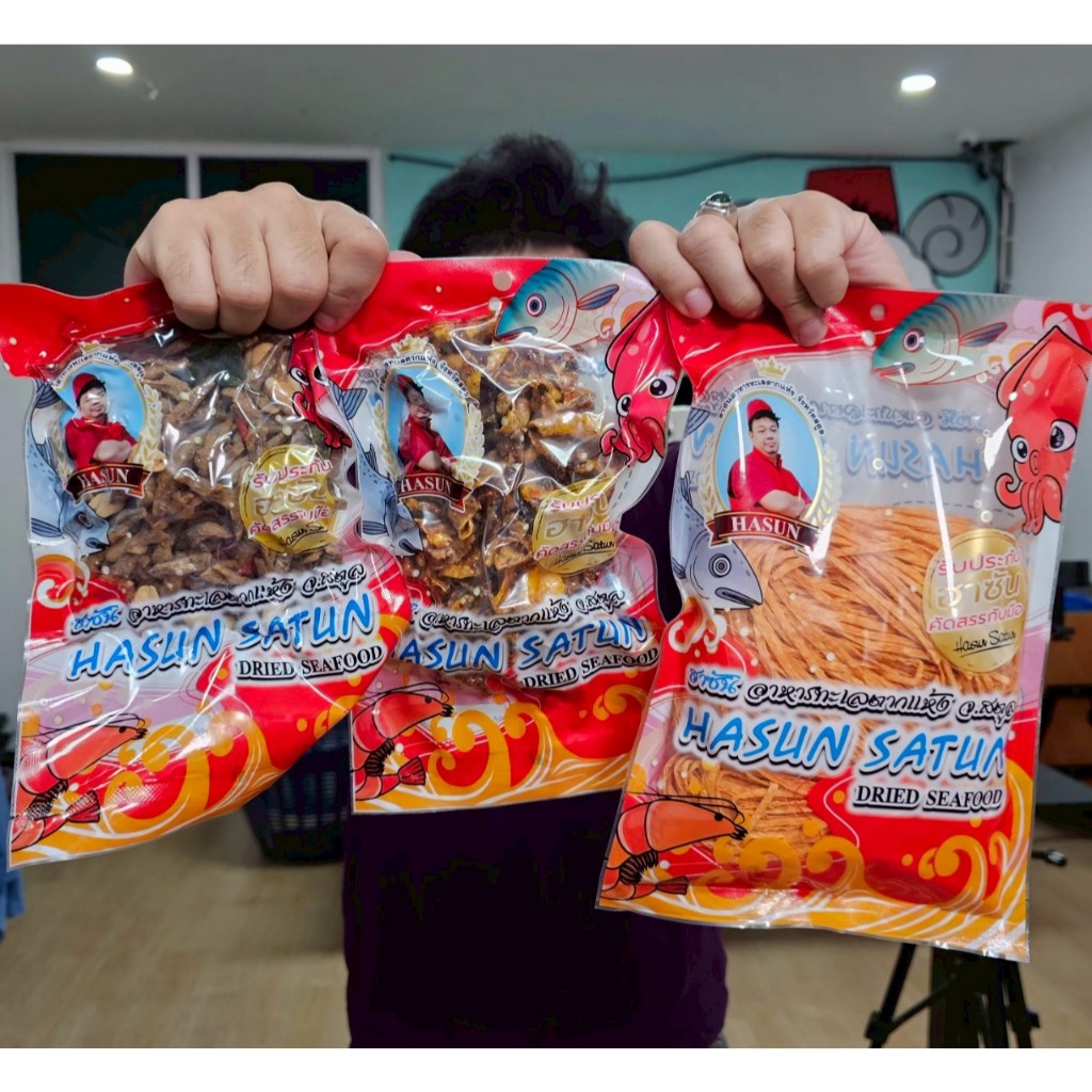 โปรใหม่ หมึกฉาบ+กะตักสามรส+ปลาเส้น อย่างละ200กรัม