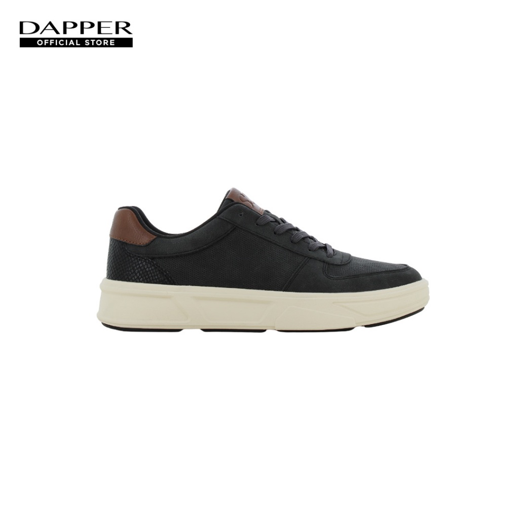DAPPER รองเท้าผ้าใบ Retro Vegan Sneakers สีเทาเข้ม (HPK/DG/737SK)