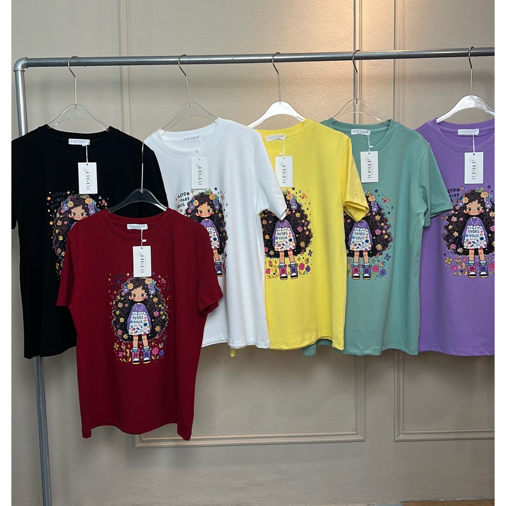 Big Size เสื้อไซส์ใหญ่ ป้ายPOPSHOP รุ่น เด็กผู้หญิง(ผมฟู) อก40"-46"