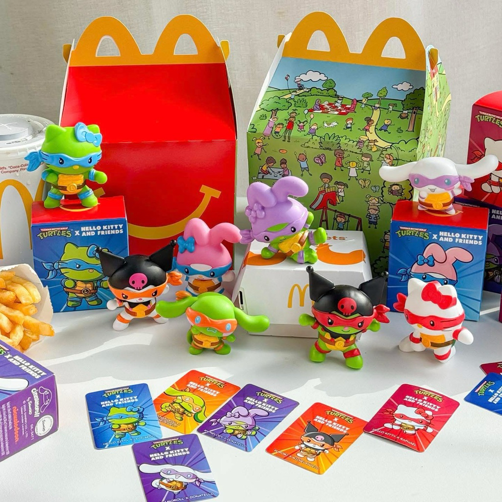 Mcdonald Happy Meal 2025 TMNT x Hello Kitty and Friends ของสะสมแมคโดนัล