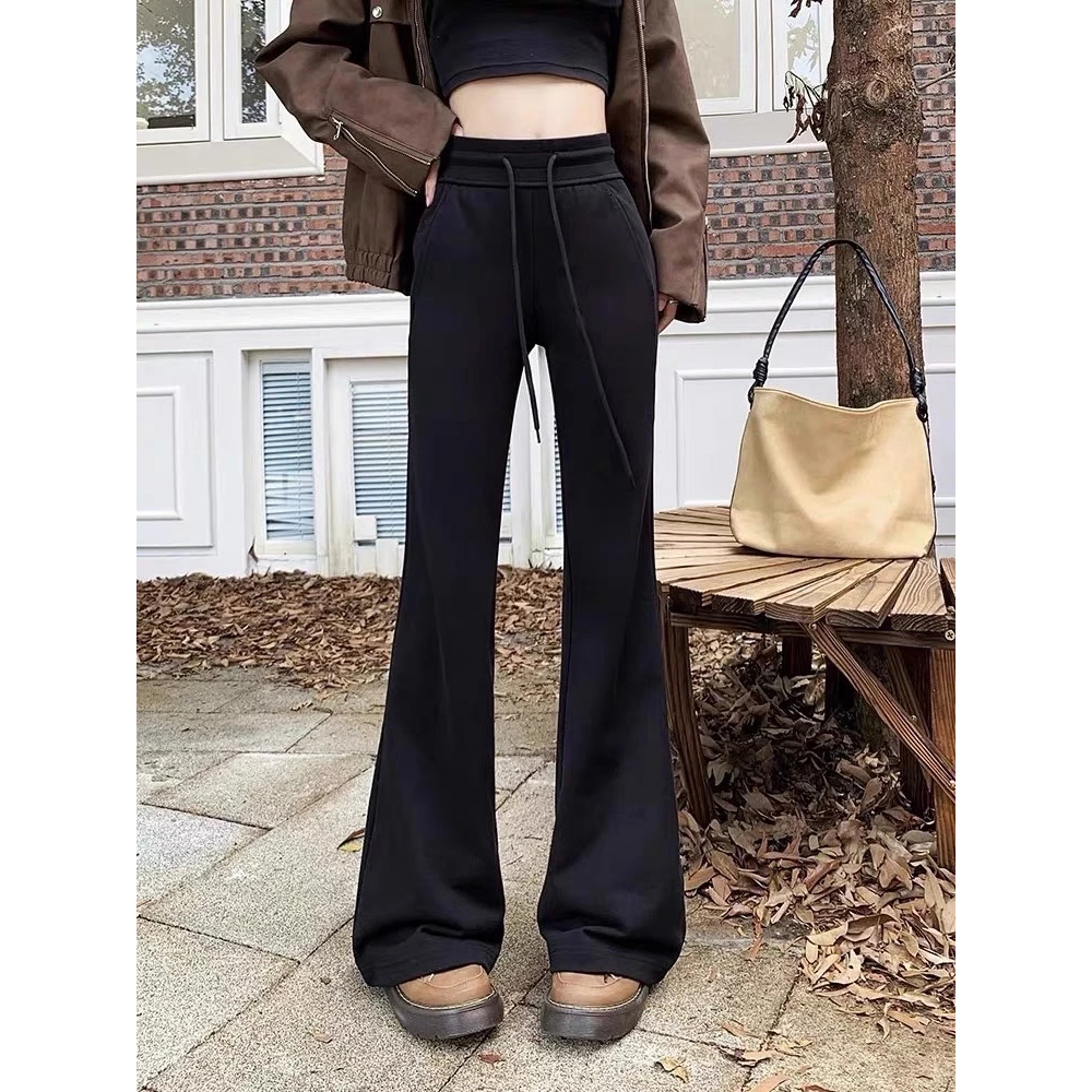 กางเกงยายาวขาม้าน้อยเอวขอบเรียบ ตรงปกผ้ายืดหยุ่นใส่สบายนุ่มมาก