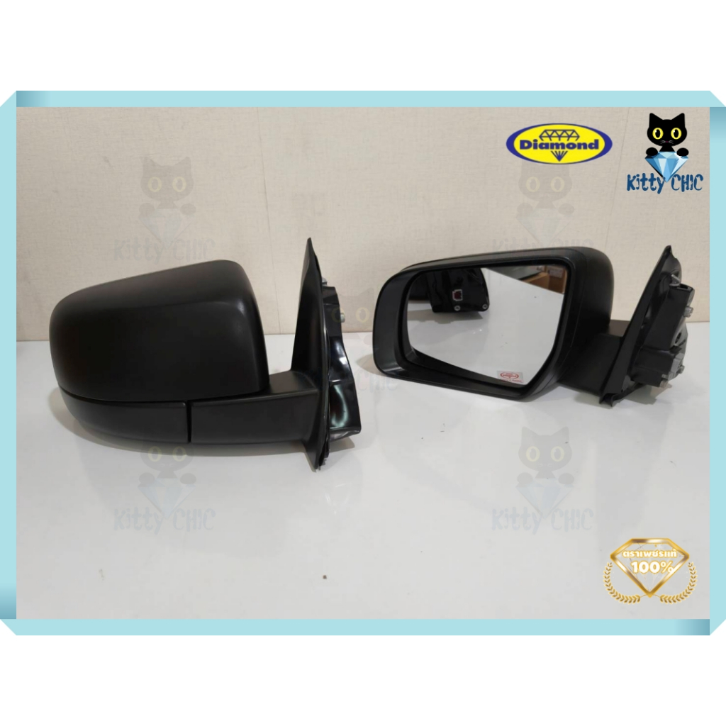 กระจกไฟฟ้า ฟอร์ด เรนเจอร์ Ford Ranger ปี 2015 - 2021 ปรับไฟฟ้า 3 สาย ดำ กระจกข้าง กระจกมองข้าง กระจกเรนเจอร์ กระจกฟอร์ด