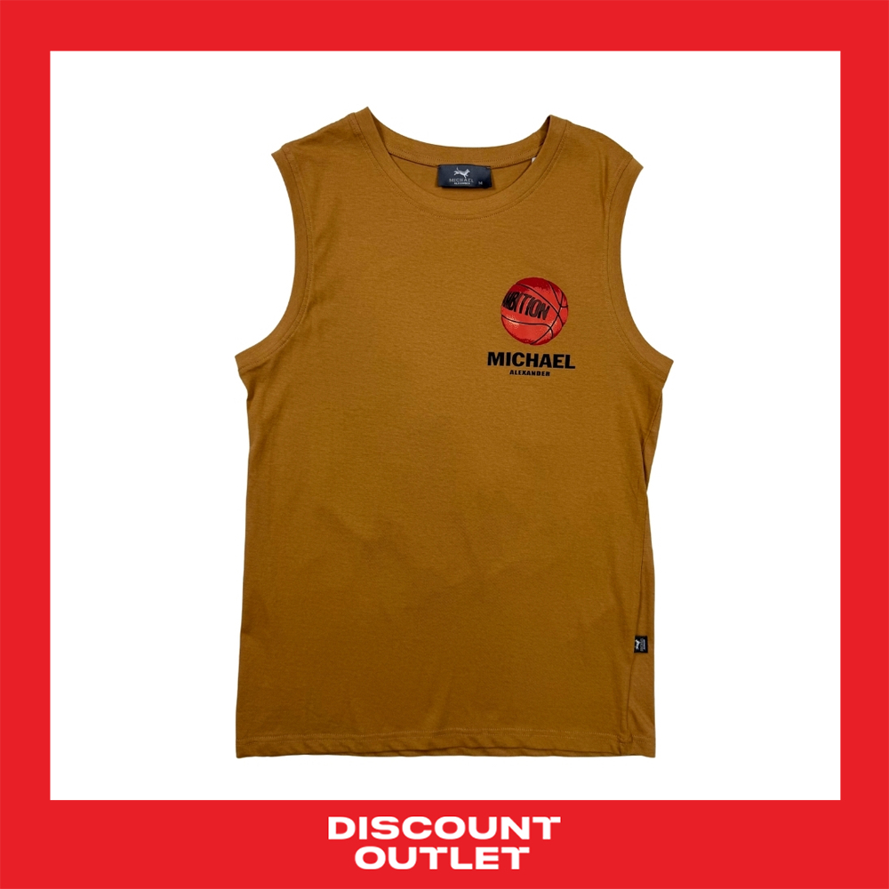 Discount Outlet เสื้อแขนกุดชาย ผ้าคอตต้อน 100%