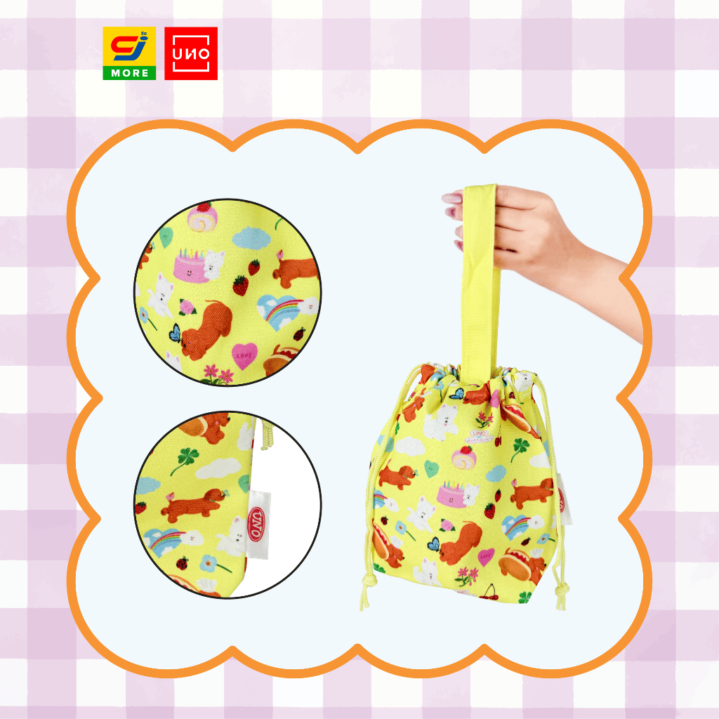 UNO x Worapeach กระเป๋าถุงผ้าหูรูด