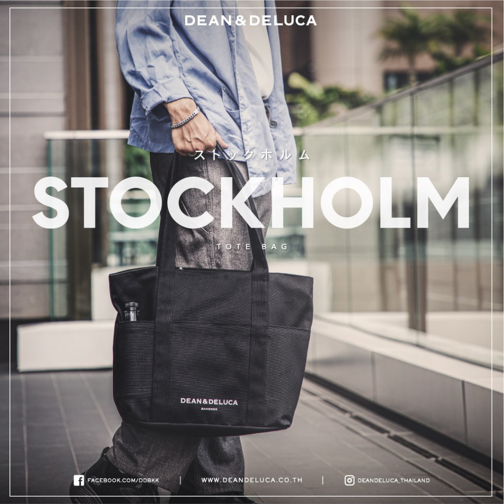 DEAN&DELUCA BANGKOK STOCKHOLM BLACK TOTE BAG