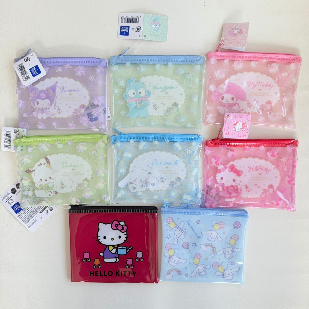 พร้อมส่งที่ไทย ✅️ กระเป๋าซิบ สำหรับใส่ของชิ้นเล็ก เครื่องเขียน ลาย Sanrio นำเข้าจากญี่ปุ่น 🇯🇵