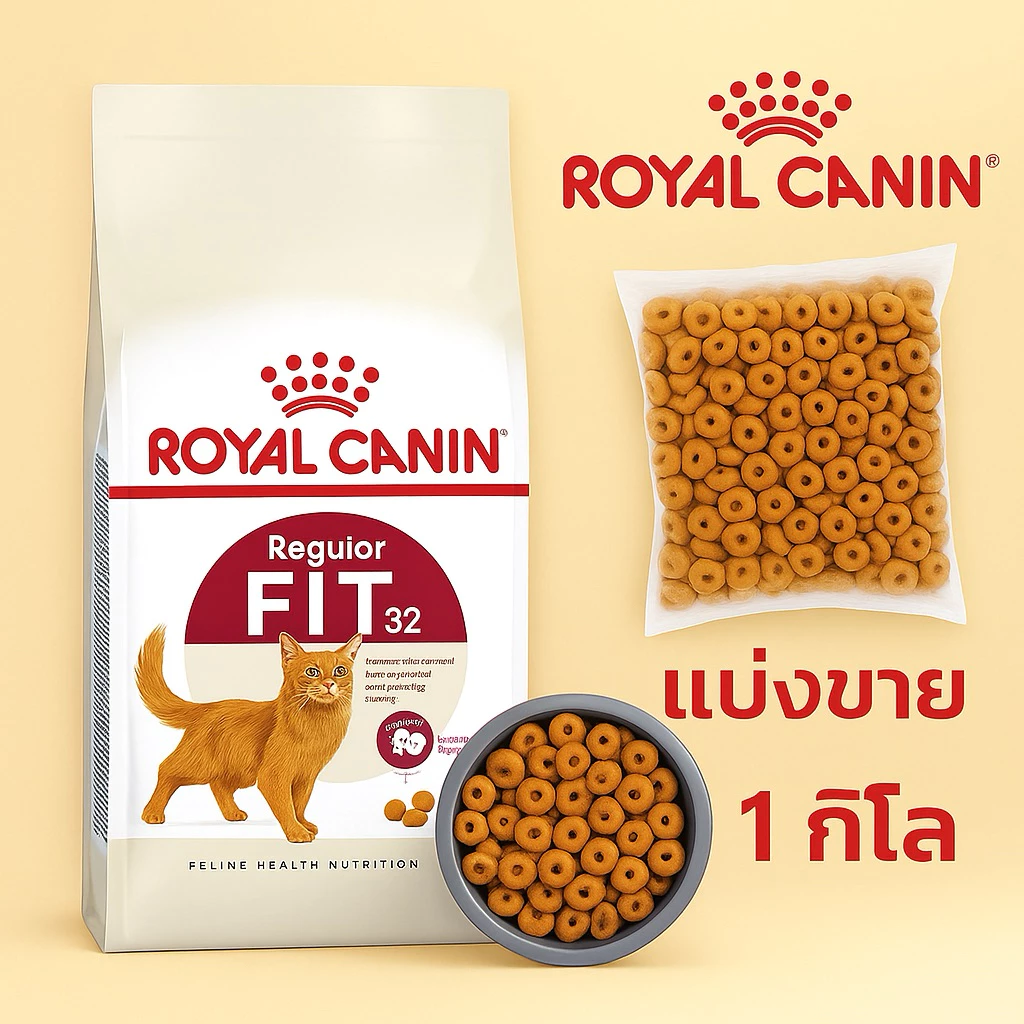 Fit 32 Royal canin อาหารแมว โรยัล คานิน ฟิต แบ่งขาย 1 กิโลกรัมค่ะ!