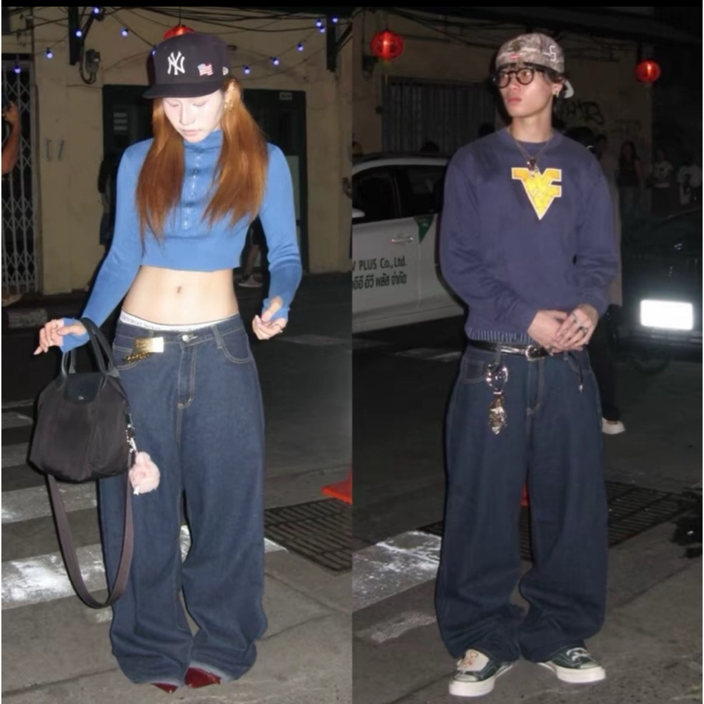 Baggy Jeans ยีนส์ขากระบอก 8 สี รุ่น Unisex
