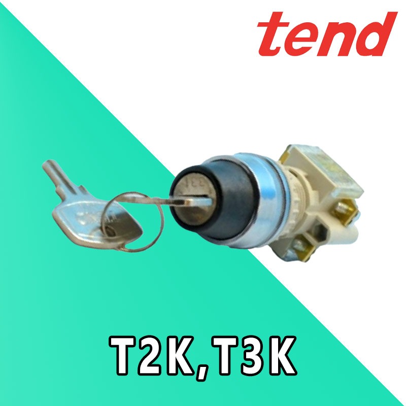 T2K,T3K สวิทซ์กุญแจ 2,3 จังหวะ 22/25/30mm. ″TEND″