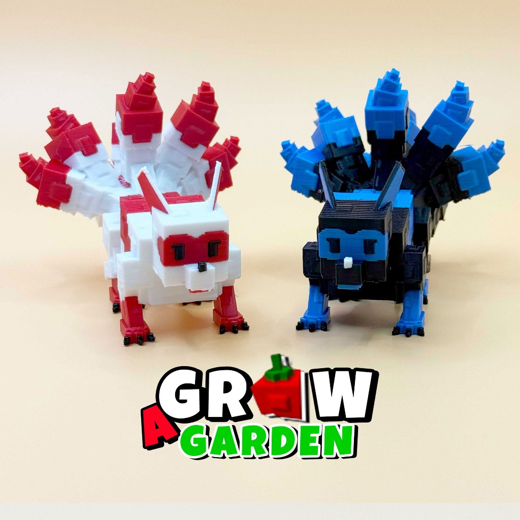 Grow a garden โมเดล คิสุเนะ ขนาดใหญ่ พวงกุญแจ พิม 3 มิติ สวยงาม