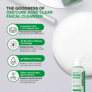 Oxecure เจลล้างหน้า สำหรับผิวที่เป็นสิว Acne Clear Facial Cleanser 120 ml. (10OX00132) อ๊อกซีเคียว