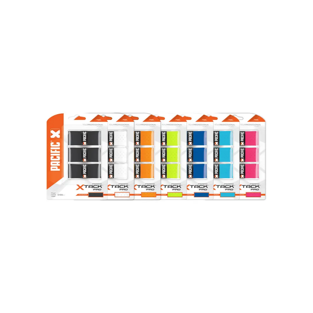 PACIFIC พันด้าม X Tack Pro Perfo (1x3)/(Over Grip) X Tack Pro Perfoสำหรับพันด้ามไม้แร็คเก็ต(PC 3580)