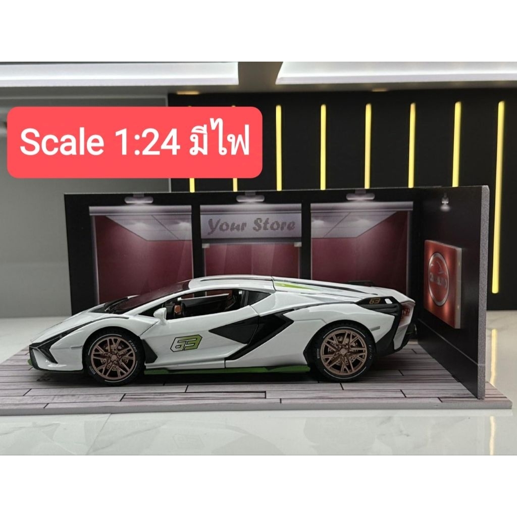 พร้อมส่ง ส่งจากไทย‼️ฉาก โมเดลรถ DIY Scale 1:32 ไม่มีไฟ และ Scale 1:24 มีไฟ