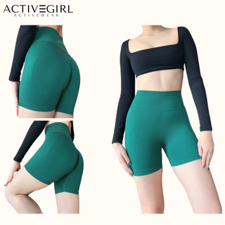 AGRL - กางเกงออกกำลังกายขาสั้น รุ่น Peach booty Shorts สายฝอเข้าก้นลึก ใส่แล้วหุ่นเป๊ะ เนื้อผ้าเย็นใส่สบาย
