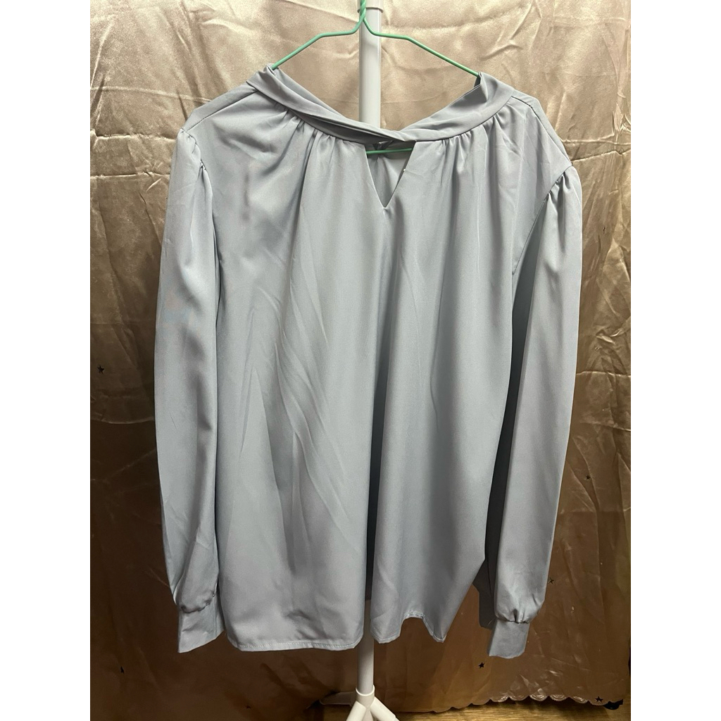 เสื้อ Lovito สีฟ้าเทา