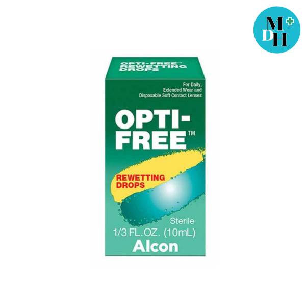 Alcon Opti-Free Rewetting Drops น้ำตาเทียม บรรเทาอาการระคายเคืองตา ให้ความชุ่มชื้น ขนาด 10 ml 02487