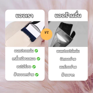 หัวแบนบางเฉียบ ขนสั้น เกลี่ยแนบผิว แปรงรองพื้น แปรงแต่งหน้า แปรงลงรองพื้น แปรงเกลี่ยรองพื้น แปรงเมคอัพ