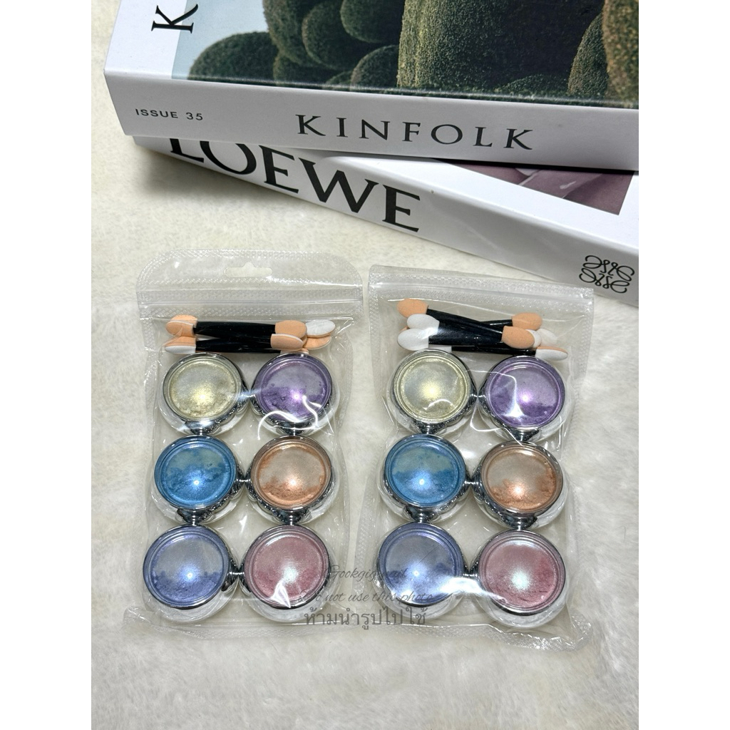Aurora ผงขัดออโรร่า 6 ตลับ/เซท สินค้าพร้อมส่งในไทย