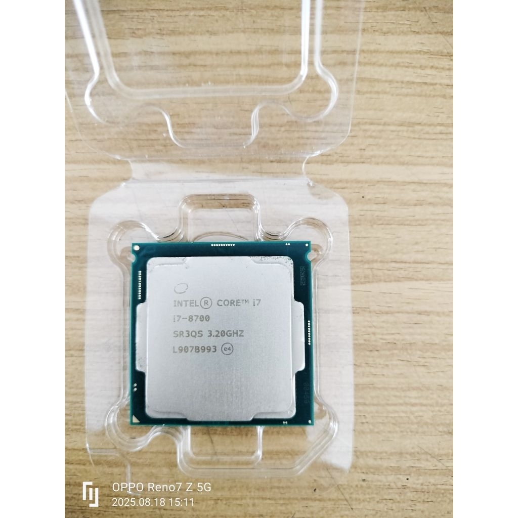 CPU  I7-8700 (3.2-4.6GHz) 6C/12T LGA1151v2 ถอดจากเคส DELL ใช้งานปกติ