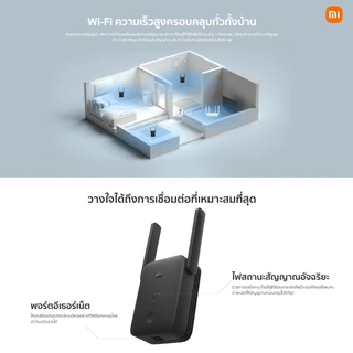 Xiaomi WiFi Range Extender AC1200 ขยายสัญญาณ WiFi ตัวขยายสัญญาณ | 1200Mbps 5GHz | พอร์ต Ethernet | Wi-Fi Amplifier