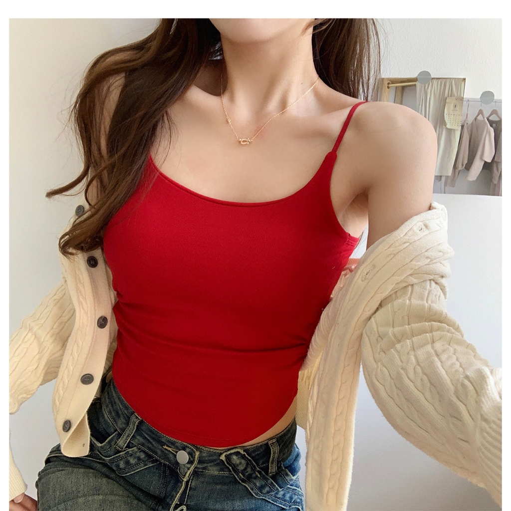 mm_home8 สายเดียวตัวยาว เสื้อสายเดี่ยว ไร้ขอบ ฟรีไซส์ มีฟองน้ำ สำหรับผู้หญิง B835