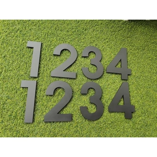 ตัวเลข บ้านเลขที่ 🏠🔥💯ตัวเลข สูง 15,20,25,30 cm สีดำด้าน ทนแดดทนฝนติดตั้งง่าย