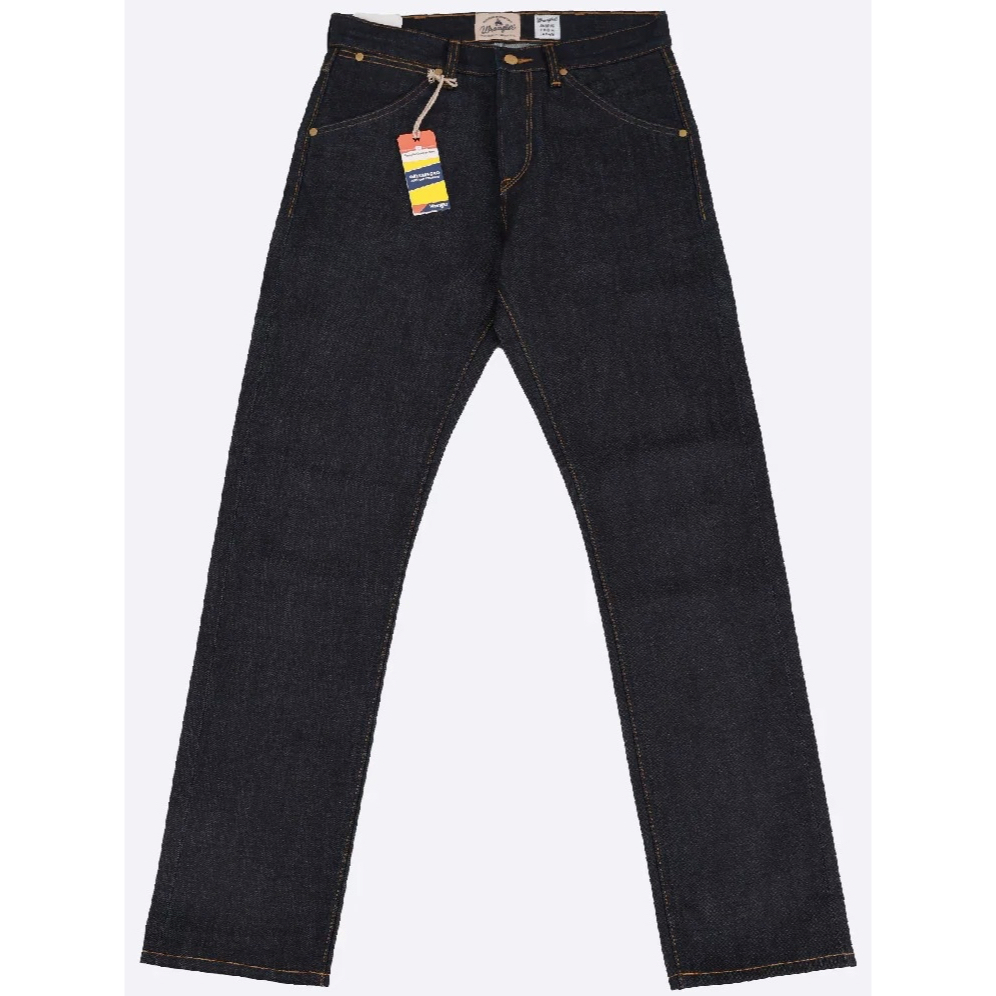 WRANGLER GREENSBORO FIT (Authentic Premium Jeans)เอวกลาง ทรงตรง สียีนส์ผ้าดิบ