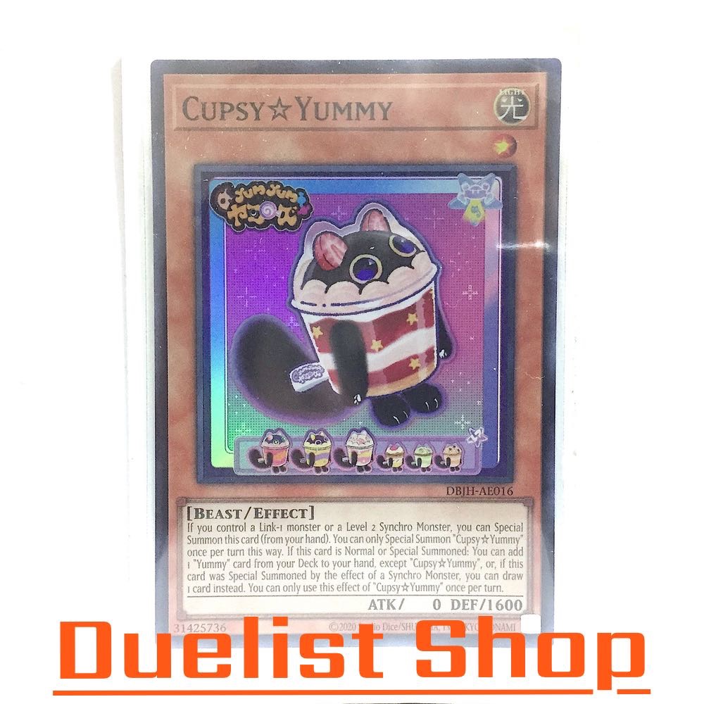 Cupsy☆Yummy (SR) Monster Light Level1 [Beast/Effect] ชุด DBJH-AE016 การ์ดยูกิโอ (Yu-Gi-Oh!) OCG Asia