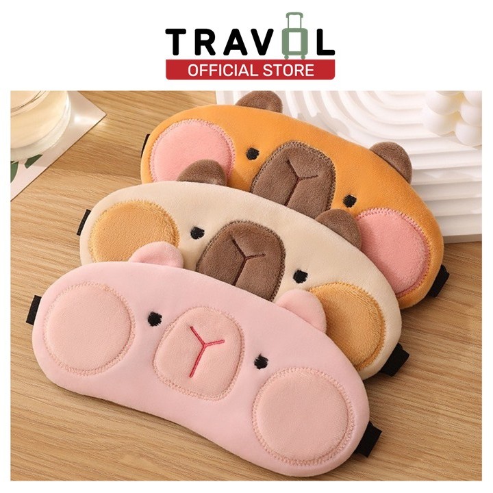 TRAVOL ผู้ติดตามใหม่ลด10%  ผ้าปิดตา น่ารัก พร้อมเจลเย็นประคบตา มาร์คตา ใส่นอน ระหว่างเดินทาง COS33