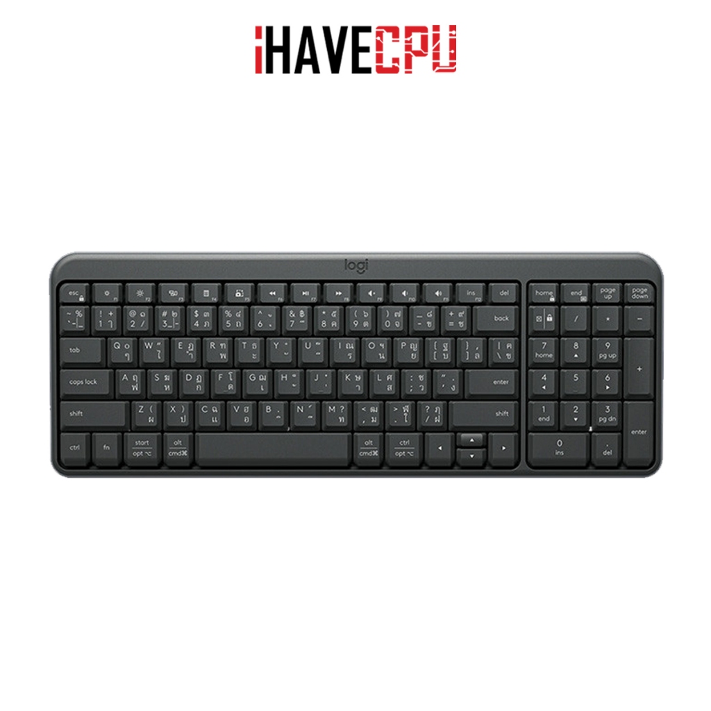 iHAVECPU KEYBOARD (คีย์บอร์ด) LOGITECH K250 COMPACT WIRELESS (GRAPHITE)