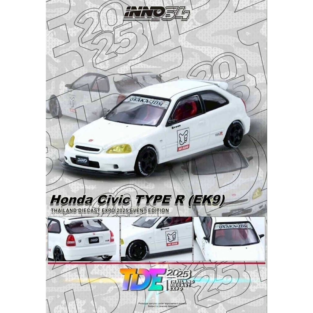 INNO64 1/64 – Honda Civic Type R (EK9) Thailand Diecast Expo 2025 Event Edition × No Good Racing