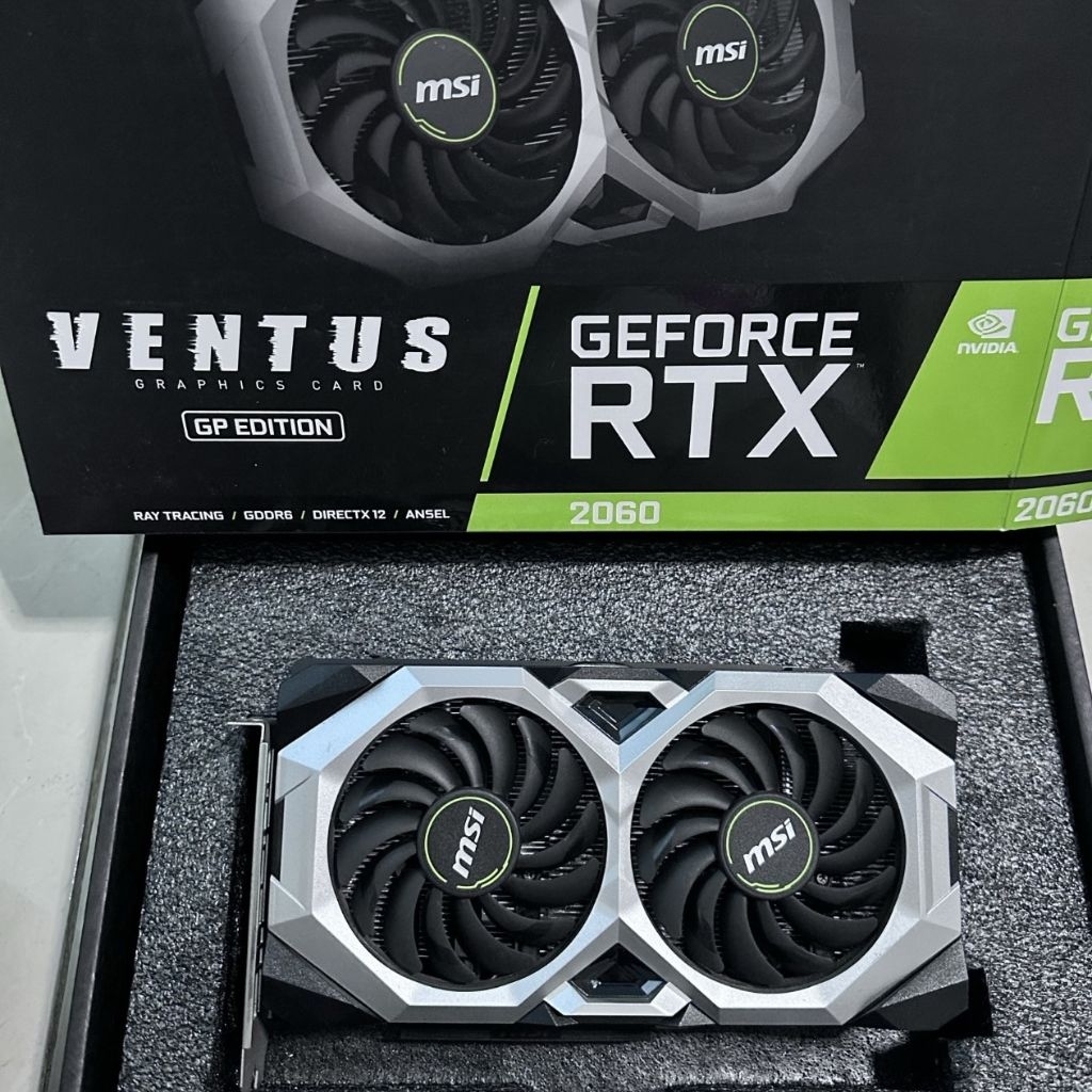 (มีส่วนลด2000฿) MSI RTX 2060 12GB การ์ดจอสำหรับเทรน AI การ์ดจอสำหรับตัดต่อ RTX 2060 GTX 1660 1660Sup
