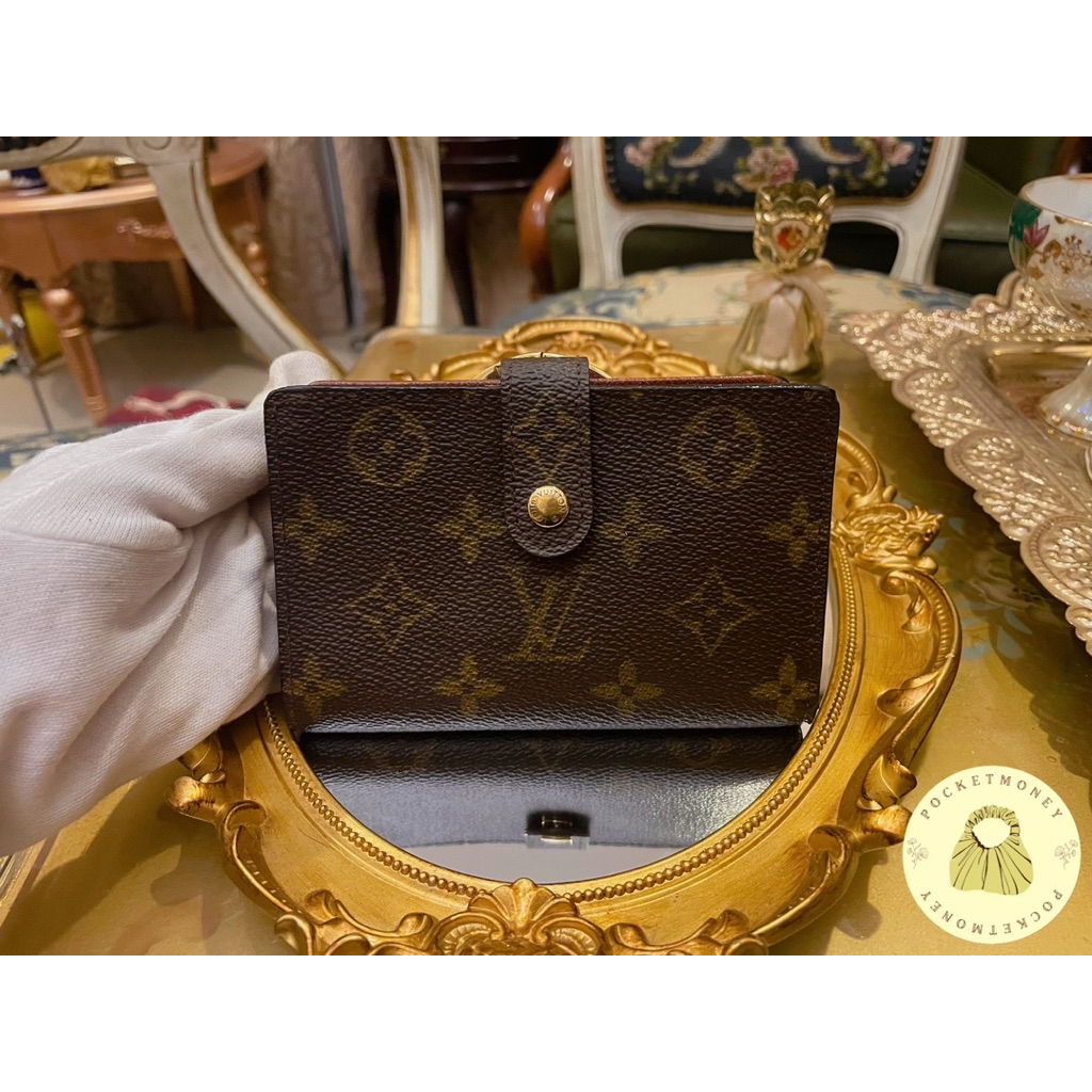LV kisslock monogram wallet