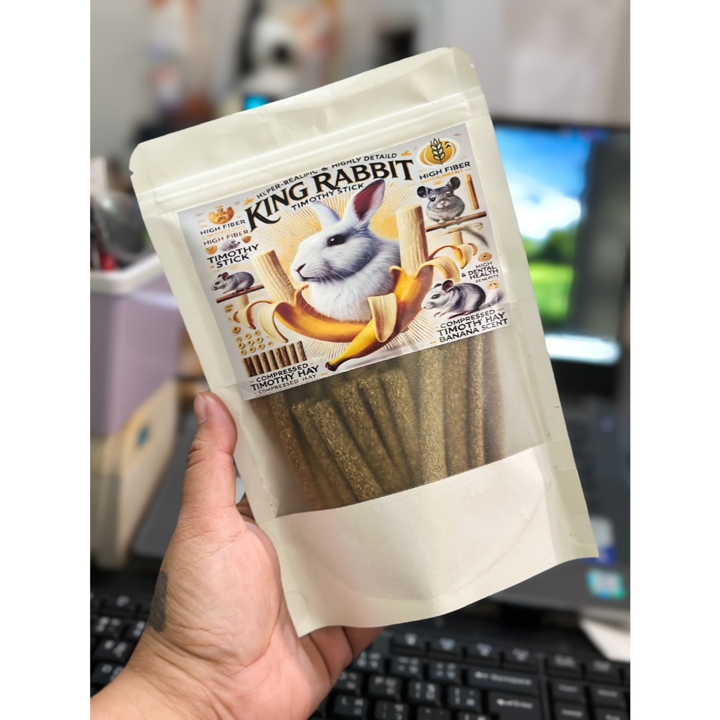 KingRabbit Official  ทิมแท่งลับฟัน 140 กรัม (ขนาดทดลอง) 🐇 4 รส 🍏🍌🍓ออริจินอล/แอปเปิ้ล/กล้วย/เบอร์รี่