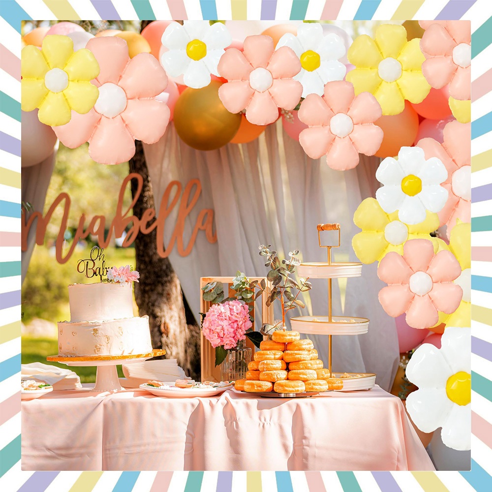 Big Party ลูกโป่งดอกเดซี่ 5 สี Matte balloons สีมาการอง Daisy ใช้ตกแต่งปาร์ตี้วันเกิด และของขวัญสำหรับวันวาเลนไทน์ ราคา ถูกที่สุด ดีลบีเคเค แกลเลอรีภาพที่ 4