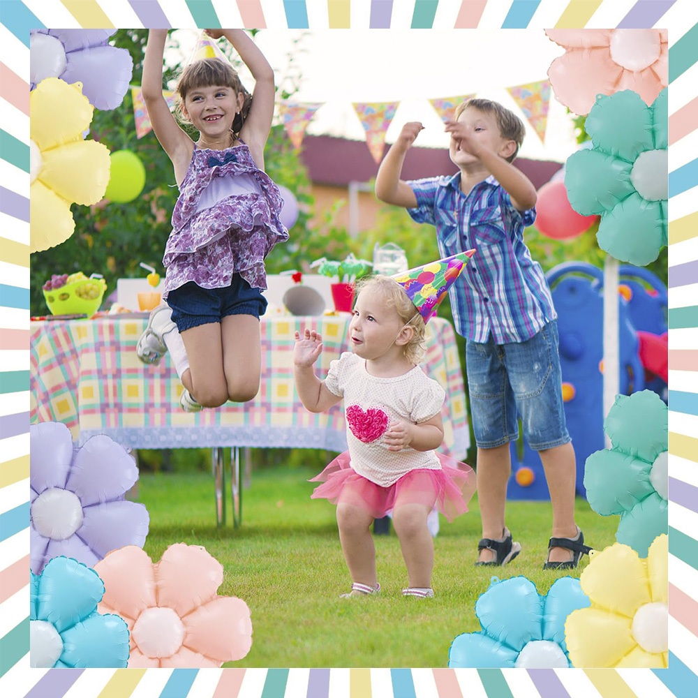 Big Party ลูกโป่งดอกเดซี่ 5 สี Matte balloons สีมาการอง Daisy ใช้ตกแต่งปาร์ตี้วันเกิด และของขวัญสำหรับวันวาเลนไทน์ ราคา ถูกที่สุด ดีลบีเคเค แกลเลอรีภาพที่ 2