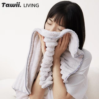Tawii. ผ้าเช็ดตัว 30*60cm ขนแกะปะการัง ผ้าขนหนู เนื้อนุ่ม ผ้าเช็ดผม ซับน้ำดีขนไม่หลุด แห้งไว