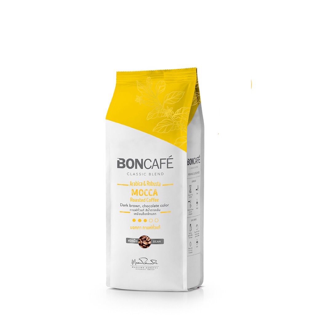 Boncafe Arabica &Robusta, Mocca Roasted Coffee (bean) 250g.