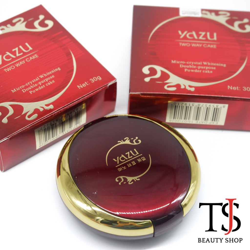 YAZU Two-way Cake Double Powder แป้งพัฟผสมรองพิ้น เรียบเนียน คุมมันบนใบหน้า 2ชั้น no.0796