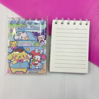 (ยกโหล 12 ชิ้น) No.1429 สมุดโน้ต สุ่มลายสินค้าตัวการ์ตูน สันห่วงบนลายการ์ตูน มีมากกว่าในรูป 12x9 ซม ได้ทั้งหมด 12 ชิ้น