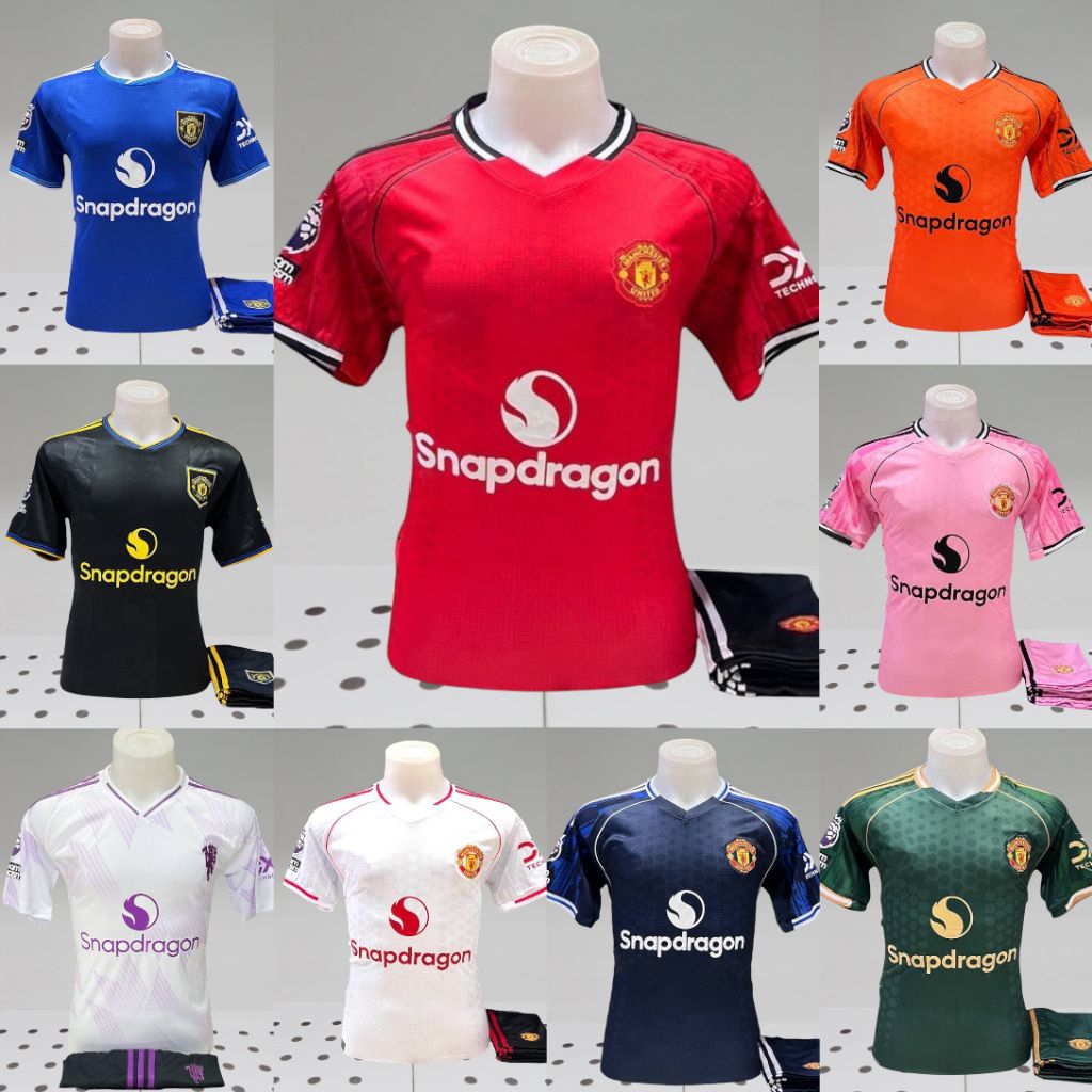 ชุดฟุตบอลผู้ใหญ่MU/2025 ชุดกีฬา1ชุดได้(เสื้อ+กางเกง) สินค้าพร้อมส่ง m l xl 3XL