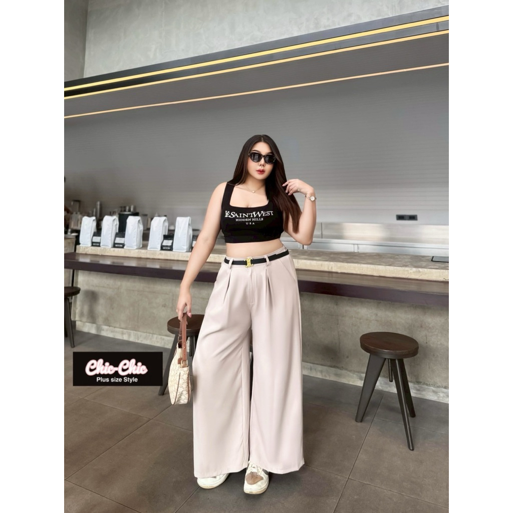 (YY) กางเกงขายาวเอวสูง+เข็มขัดตามรูป กระดุมหน้า ทรงสวย เป๊ะ ใส่แล้วพรางหุ่น ขายาวเรียว เสื้อผ้าสาวอวบอ้วน ไซส์ใหญ่ - รูปที่ 7