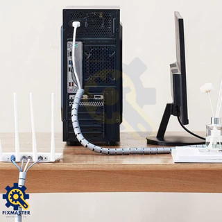 ไส้ไก่เก็บสายไฟ ท่อเก็บสายไฟ Spiral Cable Organizer ป้องกันสายพันกัน กันสัตว์กัด ตัดได้ตามต้องการ จัดส่งไว