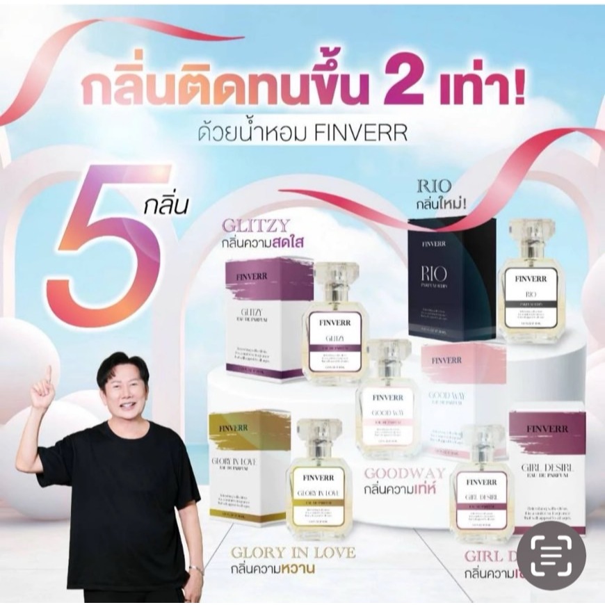 น้ำหอม ฟินเวอร์ Finverr Eau De Parfum Miss Grand จำนวน 1ชิ้น 30 ML. มี 5 กลิ่น เลือกได้