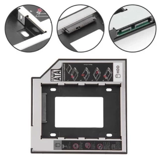 ถาดแปลงใส่HDD SSD ในช่องDVD/CD Notebook 9.0mm/9.5mm/12.7mm Universal SATA 2nd HDD SSD Hard Drive Caddy