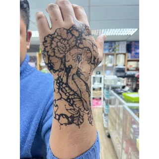 สีเพ้นท์เฮนน่า Henna : สีดำ แบบโคน ขนาด 25 กรัม โปร 3 หลอด
