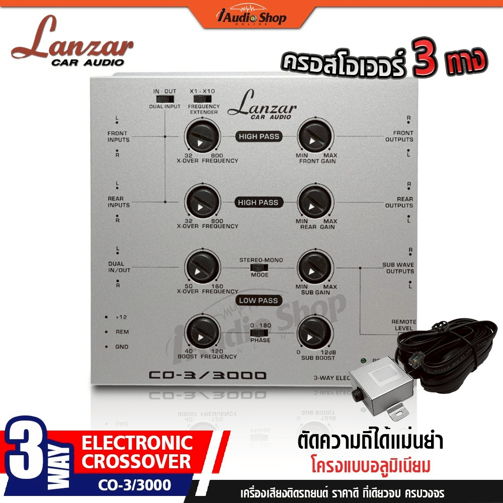 LANZAR ครอส คลอส ครอสโอเวอร์ คลอสโอเวอร์ 3ทาง ครอสโอเวอร์รถ กรองเสียงดีเยี่ยม CO-3/3000 iaudioshop